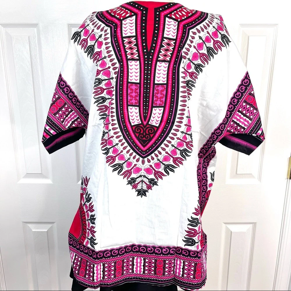 🌟🌟SOLD🌟🌟BRIGHT and BOLD short sleeve 100% COTTON graphic print floral shirt - Picture 4 of 8